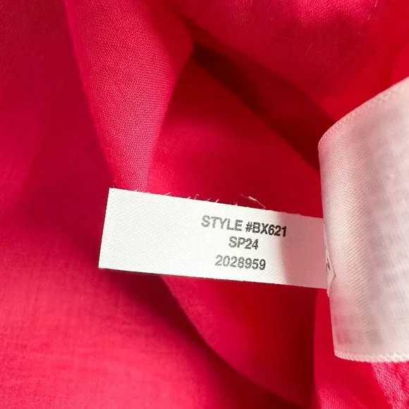 J Crew Cotton Voile Relaxed Button Up Shirt Hot Pink XS - Picture 9 of 9